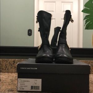 Vince Camuto Winchell Moto Boot-Black Sz 9.5